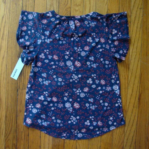Sonoma Blue Grey Floral Tee - Picture 3 of 4